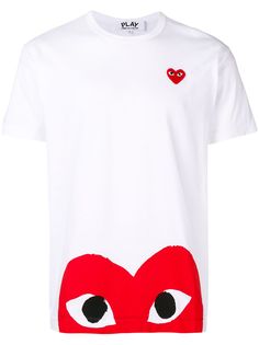 Comme Des Garçons Play футболка с принтом сердца