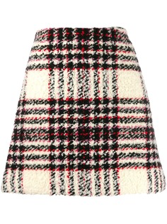 Tory Burch plaid tweed a-line skirt