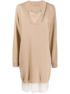 Twin-Set layered sweater dress
