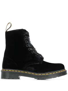 Dr. Martens velvet combat boots