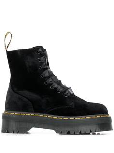 Dr. Martens velvet chunky combat boots