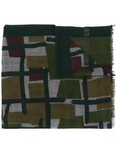 Altea square patterned fine knit scarf