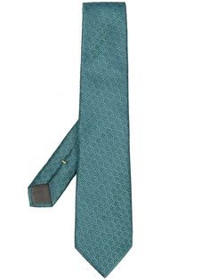 Canali geometric pattern silk tie