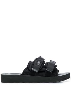 Suicoke logo double-strap slides