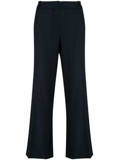 Kiltie cropped flared trousers