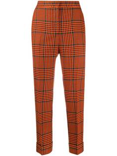 Pt01 check print trousers