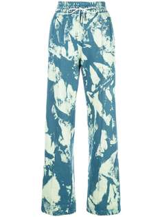 Off-White high-waisted tie-dye track pants