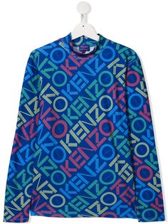 Kenzo Kids TEEN logo print top
