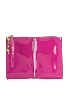 Marni letter chain glossy clutch