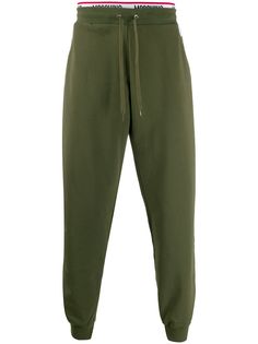 Moschino logo trim track trousers