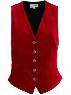 Temperley London Clove velvet single-breasted gilet