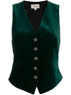 Temperley London Clove velvet single-breasted gilet