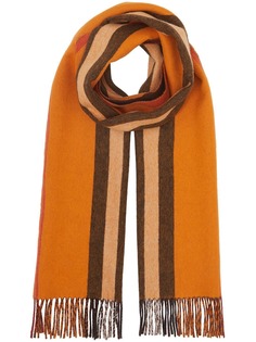 Burberry двусторонний кашемировый шарф в полоску Icon Stripe
