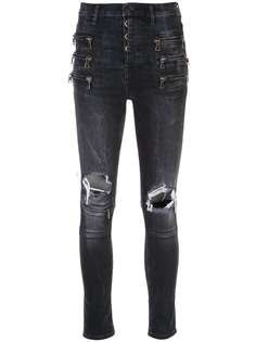 Unravel Project zipped knee holes skinny jeans