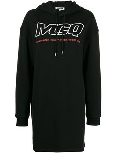 McQ Alexander McQueen платье с капюшоном с логотипом