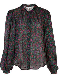 Veronica Beard floral-print silk blouse