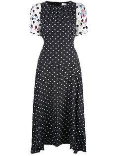 Tanya Taylor polka dot flared Cassandra dress