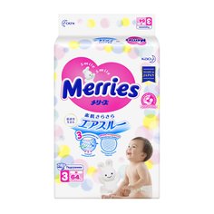 Подгузники MERRIES, размер М, 6-11кг, 64 шт.