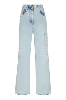 Широкие джинсы голубого цвета Off White