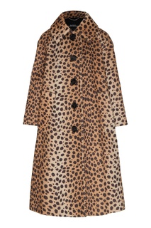 Шерстяное пальто с леопардовым принтом The Marc Jacobs