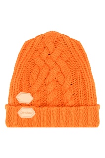 Вязаная шапка оранжевого цвета Off White