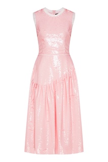 Розовое платье миди с пайетками Simone Rocha