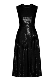 Черное платье с блестящими пайетками Simone Rocha