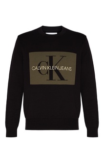 Черный джемпер с логотипом Calvin Klein