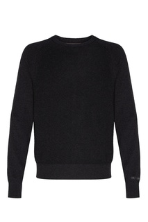 Черный джемпер из смеси хлопка и кашемира Calvin Klein