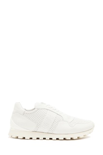 Белые кроссовки из кожи Dirk Bikkembergs
