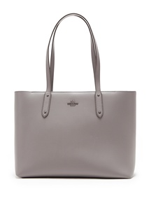 Серая кожаная сумка Charlie Coach