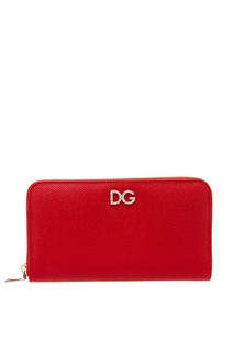 Красный сафьяновый кошелек Dolce & Gabbana
