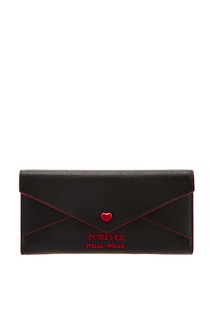 Черный кошелек Madras Love Miu Miu