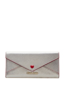 Серебристый кошелек Madras Love Miu Miu