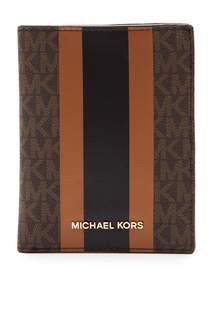 Обложка на паспорт с контрастной полоской Michael Michael Kors