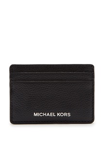 Черный картхолдер из кожи Michael Michael Kors
