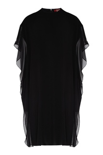 Черное мини-платье с оборками MAX Mara