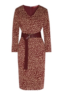 Приталенное платье с леопардовым принтом MAX Mara