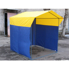 Палатка торговая Митек Домик 2,5х1,9 (разборная)(Синий/Белый)