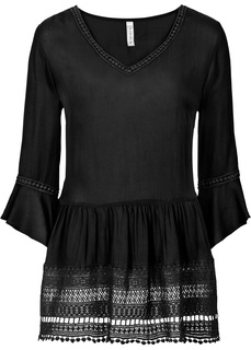 Блузка с вязаным кружевом Bonprix