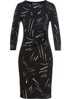 Платье-футляр с рукавами 3/4 и принтом Bonprix