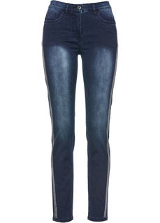 Джинсы с блестящими лампасами Bonprix