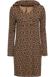 Платье из трикотажа, анималистический принт Bonprix