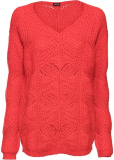 Пуловер с клинообразным вырезом горловины Bonprix