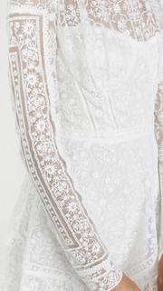 Jonathan Simkhai Scarf Embroidered Handkerchief Bustier Dress