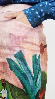 Stella Jean Painted Print Pencil Skirt