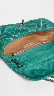 What Goes Around Comes Around Chanel Green Suede Stitch Jumbo