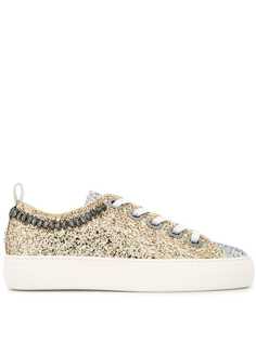 Nº21 low-top glitter sneakers