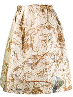Pierre-Louis Mascia расклешенная юбка с анималистичным принтом