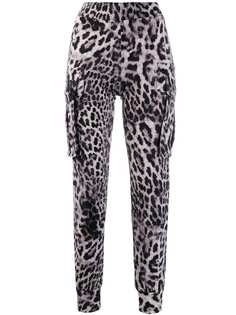 Norma Kamali спортивные брюки с леопардовым принтом